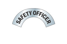 Reflective Hard Hat Stickers (Black on Silver Reflective; Reflective Vinyl Label) main image
