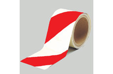 Warning Stripe & Check Tape (B-950; Red and White; (red & white diagonal stripes)) main image