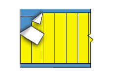 NEMA Color Wire Marker Card - Solid Yellow (B-500; Yellow; 1.50" (38 mm); Matte Repositionable Vinyl Cloth) main image
