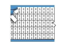 Micro Consecutive Numbers Repeated Wire Marker Card (50-99; Consecutive Numbers Repeated) main image
