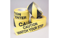 Hazard Marking Tape (B-819; Black on Yellow; CAUTION; Matte Anti-Slip Overlaminate) main image