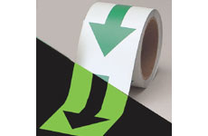 Glow-in-the-Dark Arrow Tape (B-324; Green and Phosphorescent; (green standard style arrow on phosphorescent)) main image