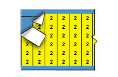 Solid Numbers Wire Marker Card - Black on Yellow (B-500; Black on Yellow; 2; 1.50" (38 mm); Matte Repositionable Vinyl Cloth) main image