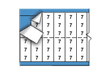 Solid Numbers Wire Marker Card (B-500; Black on White; 7; 0.75" (19 mm); Matte Repositionable Vinyl Cloth) main image
