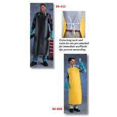 CPP™ Heavy-Duty Aprons; Yellow butcher, stomach patch, side ties, 22 oz; Size 35" x 45" main image