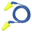 Picture of 3M E-A-R Push-Ins SofTouch 318-4001 Yellow Universal Thermoplastic Elastomer Foam Corded Cone Ear Plugs (Main product image)