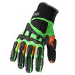 Picture of Ergodyne Proflex 925F(x) High-Visibility Lime X-Small Armortex/EVA Foam/Neoprene/PVC/TPR/Ulnar Full Fingered Work Gloves (Main product image)
