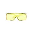 Picture of 3M SecureFit 3700 Series SF3703SGAF-GRN Amber + Scotchgard Lime Green Polycarbonate OTG Safety Glasses (Main product image)