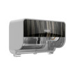 Picture of Kimberly-Clark Professional 58752 ICON Horizontal 2 Rolls Grey / Wood Toilet Paper Dispenser (Main product image)