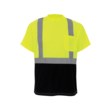 Picture of Global Glove FrogWear GLO-007B Yellow/Black Birdseye Mesh Polyester High Visibility Shirt (Main product image)