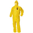 Picture of Ansell Kleenguard A71 Yellow Large Polyethylene/Polypropylene Disposable Chemical-Resistant Coveralls (Main product image)