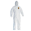 Picture of Ansell KleenGuard A40 White Large Microporous Film Laminate Disposable General Purpose Coveralls (Main product image)