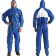 Picture of 3M 4530-BLK-L Blue Large SMMS Polypropylene Disposable General Purpose & Work Coveralls (Main product image)