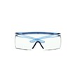 Picture of 3M SecureFit 3700 Series SF3701SGAF-BLU Clear + Scotchgard Blue Temples Polycarbonate OTG Safety Glasses (Main product image)