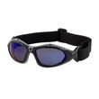 Picture of Bouton Optical Fuselage 250-50-04 Blue Mirror Black/Gray Universal Polycarbonate Standard Safety Glasses (Main product image)