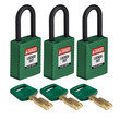 Picture of Brady SafeKey Green Nylon Plastic 6 pins Safety Padlock (Main product image)