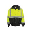 Picture of Global Glove FrogWear HV Black/Hi-Vis Yellow L 300D Oxford Polyester Winter Bomber Jacket (Main product image)