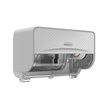 Picture of Kimberly-Clark Professional 53698 ICON Horizontal 2 Rolls Grey / White Toilet Paper Dispenser (Main product image)