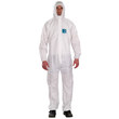 Picture of Ansell Microchem AlphaTec 68-1800 White Small Polyethylene Disposable Chemical-Resistant Coverall (Main product image)