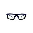 Picture of 3M Solus 2000 S2001SGAF-BGR-F Clear + Scotchgard (Foam Gasket) Gray/Teal Temples Polycarbonate Safety Glasses (Main product image)