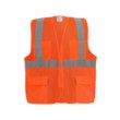 Picture of Global Glove FrogWear HV High-Visibility Orange Large Mesh Polyester High-Visibility Safety Vest (Main product image)