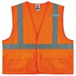 Picture of Ergodyne Glowear 8225HL High-Visibility Orange Large/XL Polyester Solid High-Visibility Vest (Main product image)