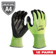 Picture of Milwaukee SMARTWIPE High Visibility Yellow Large Polyurethane Full Fingered Cut-Resistant Glove (Main product image)