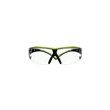 Picture of 3M SecureFit 400 SF401XAF-GRN Clear Black and Green Universal Polycarbonate Safety Glasses (Main product image)