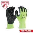 Picture of Milwaukee SMARTWIPE High Visibility Yellow/Black Large Polyurethane Full Fingered Cut-Resistant Glove (Main product image)