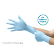 Picture of Ansell MICROFLEX XC-310CP Blue Large Nitrile Powder Free Full Fingered Disposable Exam Gloves (Main product image)