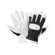 Picture of Global Glove Hotrod HR4008 Gray/White Small Goatskin Leather/Spandex Mechanic's Gloves (Main product image)