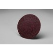 3M Roloc 361F Roloc TR Quick-Change Disc: A sanding disc with a maroon surface and black backing, on a white background. (Main product image)