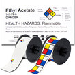 Picture of Brady Blue / Red / White / Yellow Vinyl Thermal Transfer B30-244-595-HMIG HMIG Die-Cut Thermal Transfer Printer Label Roll (Main product image)