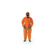 Picture of Ansell Microchem AlphaTec 68-5000 Orange 4XL Polyethylene Disposable Chemical-Resistant Coveralls (Main product image)