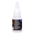 A close view of the back of GorillaPro CA120SI surface insensitive instant adhesive's bottle with the label visible. (Product image)
