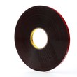 3M 5952 Black VHB Tape - The image shows a roll of black, double-sided tape with a 1/2 inch width and 36 yard length. The tape is 45 mils thick and is designed for use in bonding applications where high strength and durability are required. (Main product image)