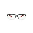 Picture of 3M Solus 2000 S2001SGAF-RED Clear + Scotchgard Gray/Red Temples Polycarbonate Safety Glasses (Main product image)