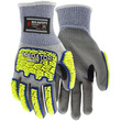 Picture of MCR Safety Hypermax Predator Mechanics Knits Hi-Vis Yellow/Gray 2XL Mechanics Work Gloves (Main product image)