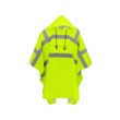 Picture of Global Glove High-Visibility Yellow/Green Universal PVC-Coated 170T Polyester High-Visibility Rain Poncho (Main product image)