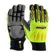 Picture of PIP Maximum Safety Mad Max II 120-4050 Black/Gray/Yellow Medium Synthetic Nylon/Polyurethane/Spandex/Synthetic Leather Full Fingered Work Gloves (Main product image)