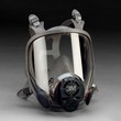 Picture of 3M 6000DIN Series 6900DIN Gray Large Silicone/Thermoplastic Elastomer Full Mask Facepiece Respirator (Main product image)