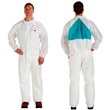 Picture of 3M 4520CS-BLK-L White Large SMMMS Polypropylene Disposable General Purpose & Work Coveralls (Main product image)
