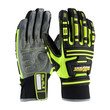 Picture of PIP Maximum Safety Roustabout KVW 120-5275 Black/Gray/Yellow Large Synthetic Kevlar/Synthetic Leather/Spandex Full Fingered Work Gloves (Main product image)
