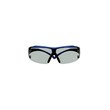 Picture of 3M SecureFit 400 SF407XSGAF-BLU Indoor/Outdoor Gray Grey & Blue Universal Polycarbonate Safety Glasses (Main product image)