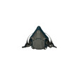 Picture of 3M Rugged Comfort 6500 Series 6503 Gray/Teal Large Nylon/Silicone Half Mask Facepiece Respirator (Main product image)