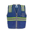 Picture of Global Glove FrogWear HV Blue & High-Visibility Yellow/Green Large Mesh Polyester High-Visibility Surveyor's Vest (Main product image)