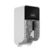 Picture of Kimberly-Clark Professional 58721 ICON Vertical 2 Rolls Grey / Black Toilet Paper Dispenser (Main product image)