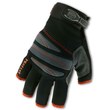 Picture of Ergodyne Proflex 712 Black Small EVA Foam/Neoprene/PVC/Spandex/Synthetic Leather/Terry Cloth Fingerless Work Gloves (Main product image)