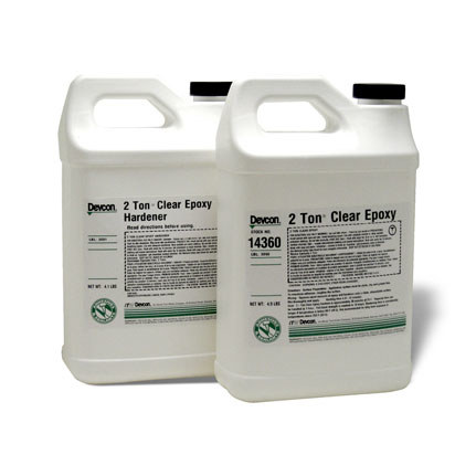 Devcon 2 Ton Clear Two-Part Epoxy Adhesive - Base & Accelerator (B/A) - 9 lb - 14360