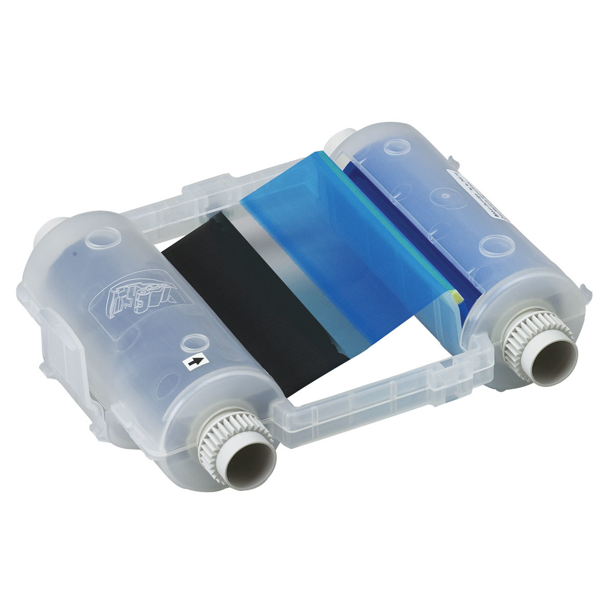 Brady Globalmark 76775 Black / Blue Printer Ribbon Cartridge - 4.11 in Width - 200 ft Length - Cartridge - 754476-76775